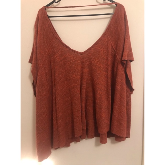 Free People Oversized Ribbed Swing Tee - Picture 2 of 5